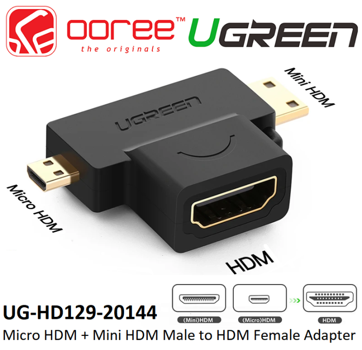 Ugreen Micro Hdm Hd Male Mini Hdm Hd Male To Hdm Hd Female Adapter