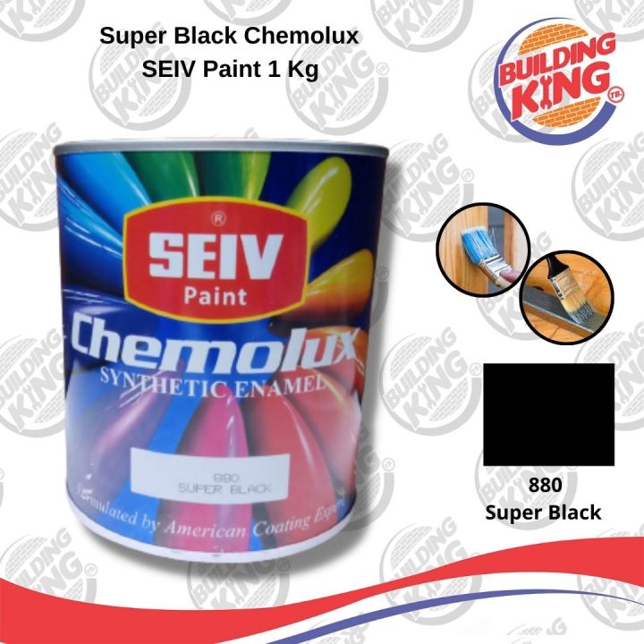 Cat Kayu Besi Seiv Chemolux Hitam Kg Super Black Liter