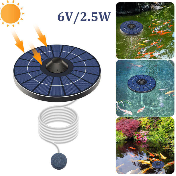 Free Ship Floating Solar Air Pump Aerator Pumps For Aquarium Fish