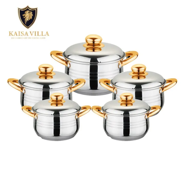 Kaisa Villa Non Stick Cookware Set Stainless Cooking Pot Casserole Set