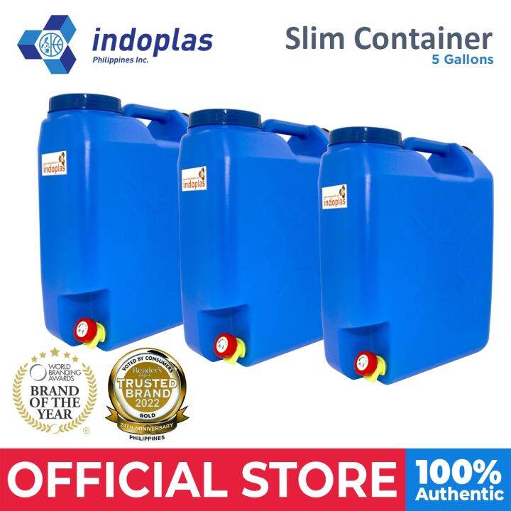 Indoplas Slim Container Gallons Blue S Lazada Ph