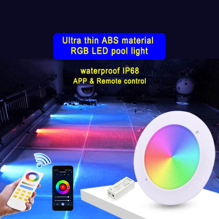 Swimming Pool Light 6mm Ultrathin ABS RGB LED Underwater Wall Mounted