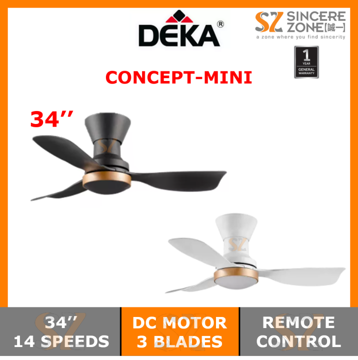 DEKA CONCEPT MINI 34 Ceiling Fan Remote Control DC Motor Lazada