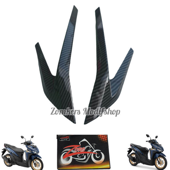 Garnish Cover List Lampu Depan Carbon Honda New Vario 125 150 Iss 2018