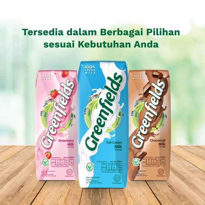 Susu Greenfields Uht Ml X Pcs Full Cream Coklat Stroberi