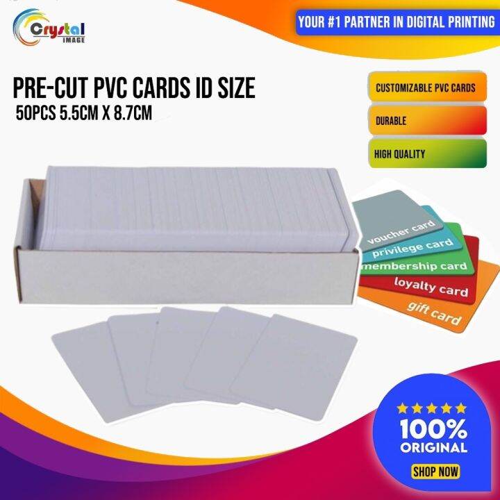 Hraip1 ID Card Pre Cut PVC ID Card Sheet 50pcs Set CR80 30Mils ATM