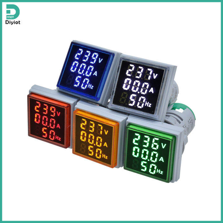 Original Diyiot AC 0 100A 60 500V 22mm 3 In 1 LED Digital Voltmeter