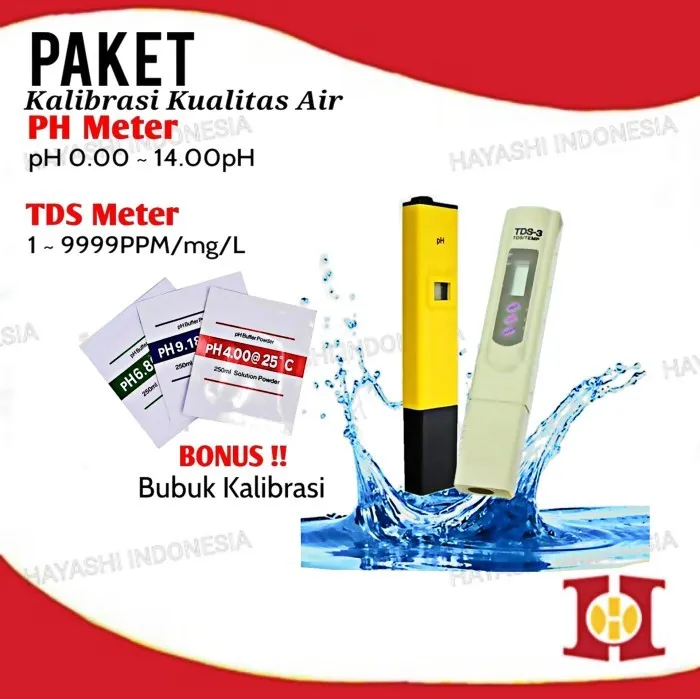 Paket Alat Ukur Ph Meter Dan Tds Tester Hidroponik Kualitas Air