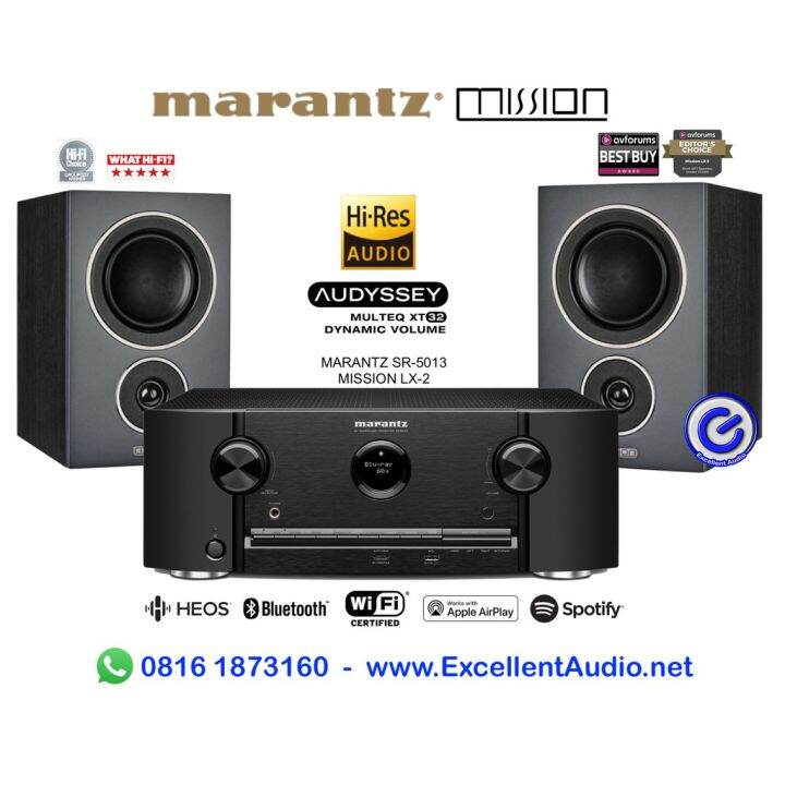 Paket Marantz SR5013 Mission LX2 AV Receiver Amplifier Pasif Bookshelf