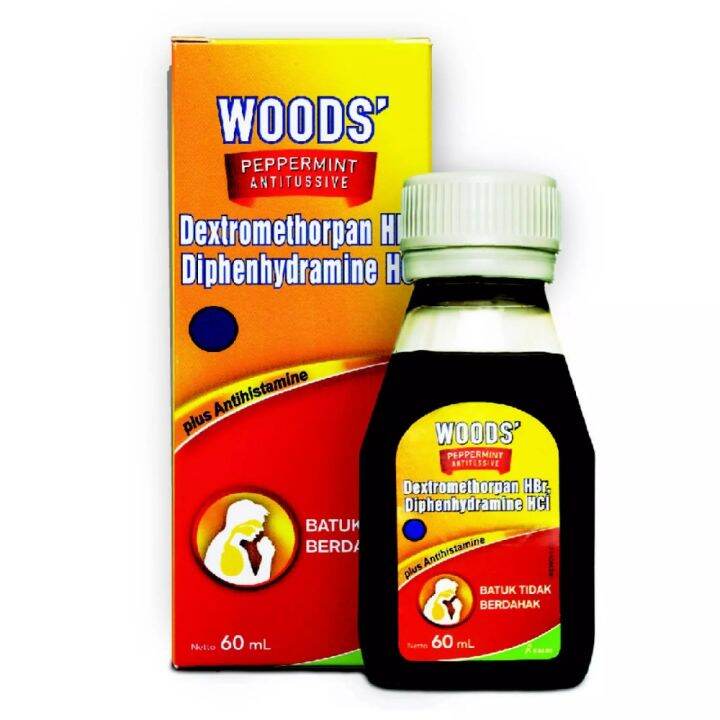 WOODS PEPPERMINT ANTITUSSIVE SIRUP 60 ML Obat Batuk Tidak Berdahak