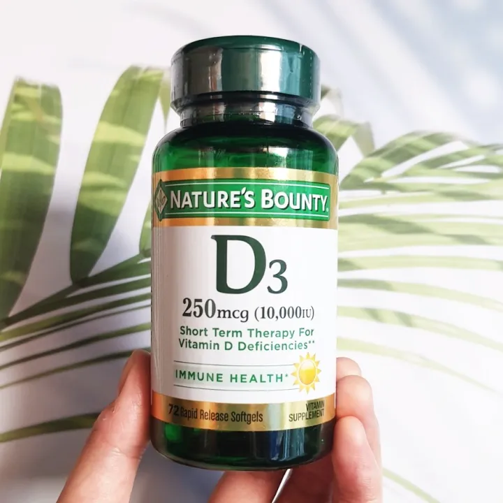 วตามนด3 Vitamin D3 250 mcg 10 000 IU Immune Health 72 Rapid