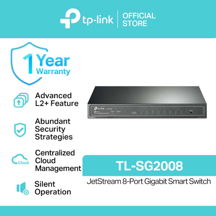 TP Link TL SG2008 JetStream 8 Port Gigabit Smart Switch Full Gigabit