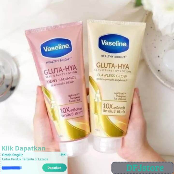 GRATIS ONGKIR Vaseline Gluta Hya 200ML Serum Burst Lotion Flawless