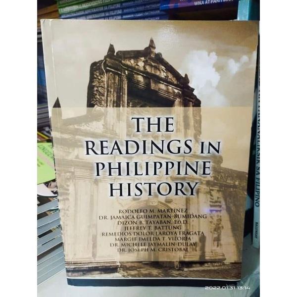 The Readings In The Philippines History By Rodolfo M Martinez Lazada PH