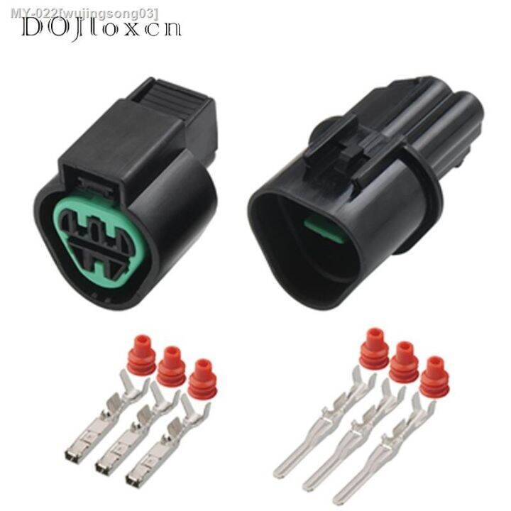 Sets Pin Waterproof Electrical Auto Black Connector