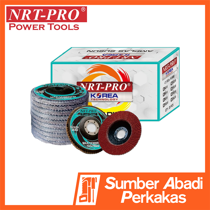 NRT PRO FLAP DISC 4 Inch Grit Grade 120 Amplas Susun Gerinda Gurinda