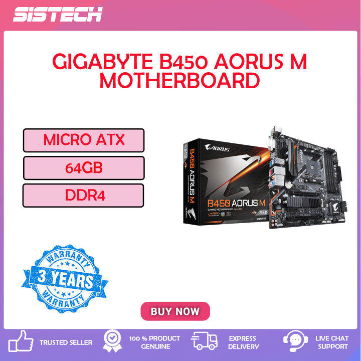 Gigabyte B450 AORUS M Motherboard Lazada