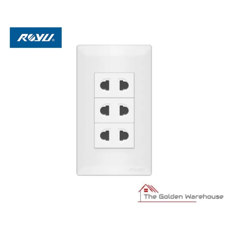 Royu Three Gang Outlet Set Super Wide Series Lazada Ph