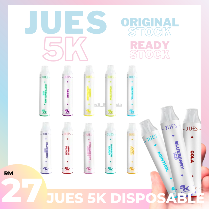 ORIGINAL JUES 5K PUFFS DISPOSABLE VAPE POD Mesh Coil Airflow