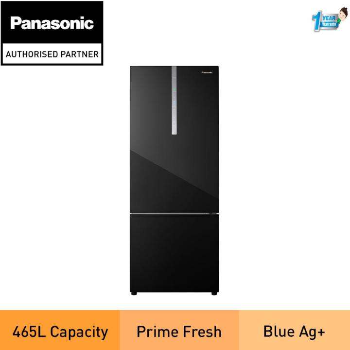 PANASONIC NR BX471WGK 2 DOOR BOTTOM FREEZER REFRIGERATOR GLASS DOOR