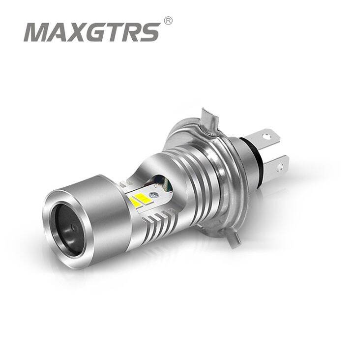 MAXGTRS Angel Eyes COB Motorcycle Headlight Bulbs H4 Led H6 Ba20d HS1