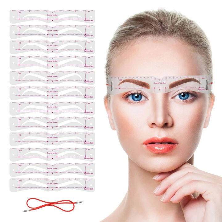 Styles Set Eyebrow Stencil Set Reusable Diy Eye Brow Drawing Guide