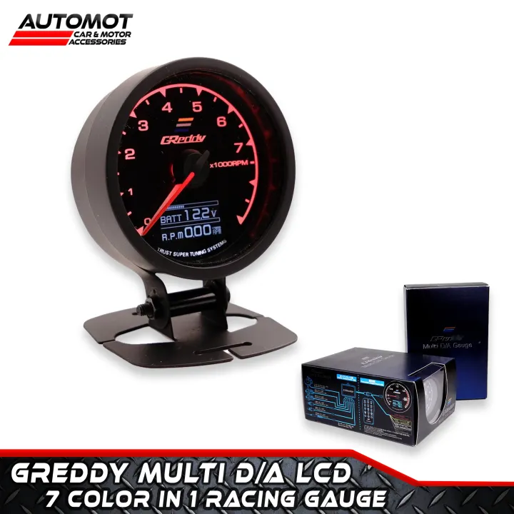 Greddy Multi D A LCD Digital Display Turbo Boost Gauge Car Gauge 2 5