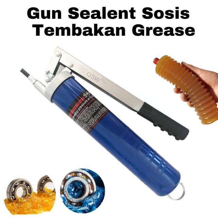 Grease Gun Pompa Gemuk 600CC 6000 Psi Untuk Oli Alumunium Alloy