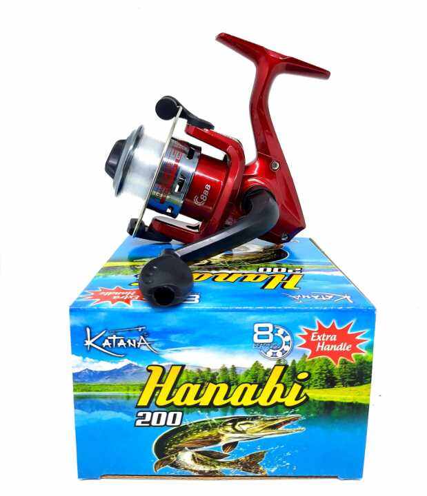 Reel Pancing Mini KATANA HANABI 200 8 Bearing Alumunium Spool Kekuatan