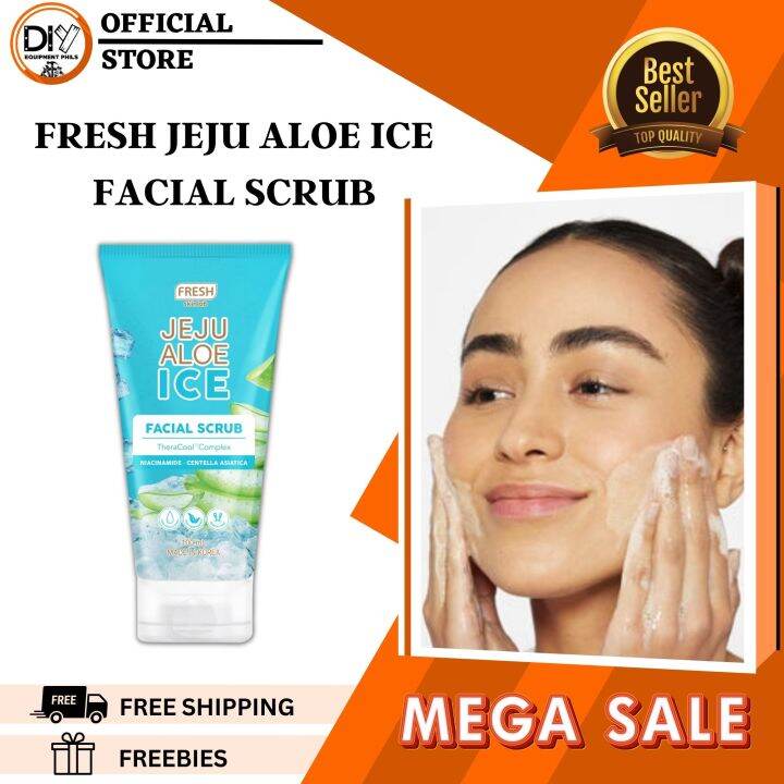 FRESH JEJU ALOE ICE 3 IN 1 NIACINAMIDE DARK SPOT FACIAL SCRUB 100ML