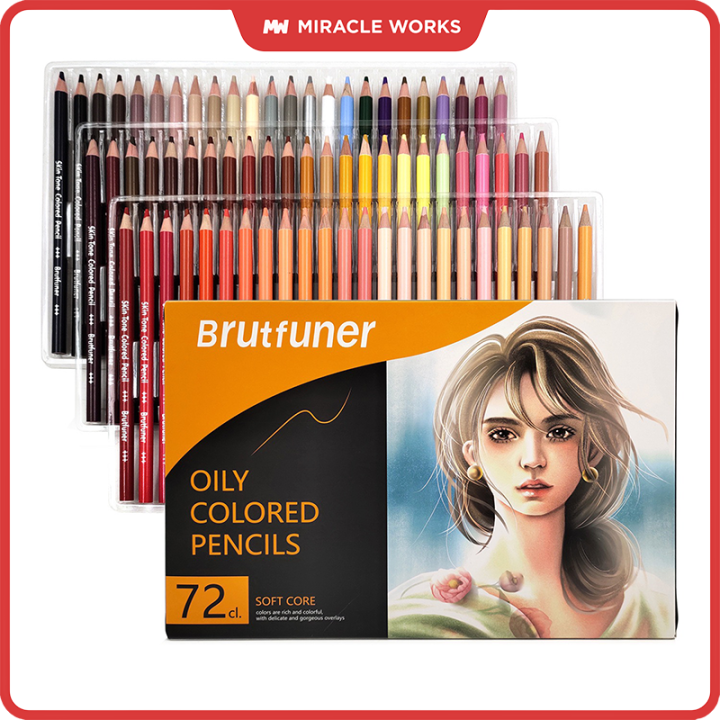 Brutfuner 26 50 72 Skin Tones Color Pencil Set Oily Colored Pencils For