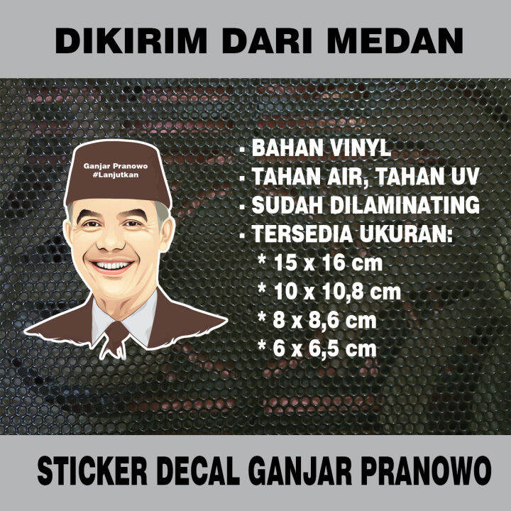 Sticker Decal Vinyl Tahan Air Ganjar Pranowo Capres Pdip Lazada