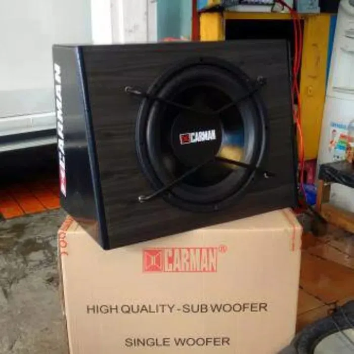 Subwoofer Aktif Carman Inch Bassbox Carman Inch Kotak Lazada