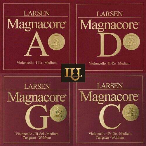 Cello Sts Set 4 4 Larsen Magnacore Tungsten G C Larsen A D Medium