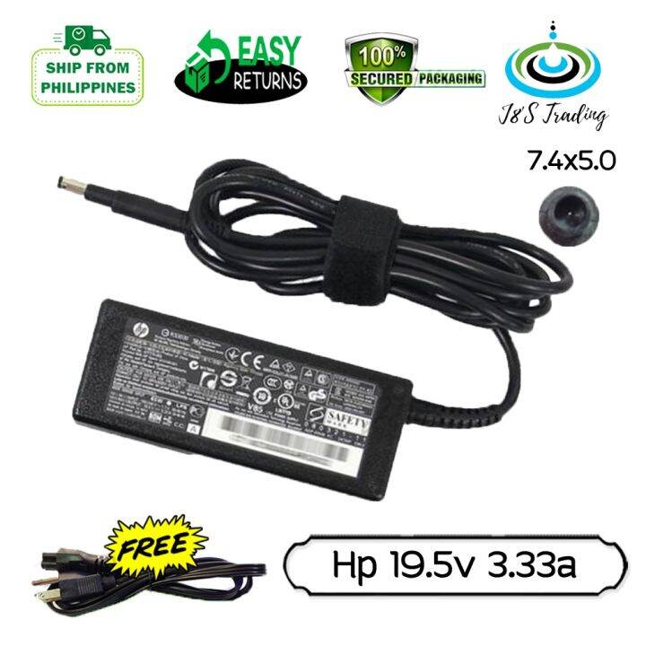 Replacement Charger For HP 19 5V 3 33A 65W Ac Power Adapter 7 4X5 0