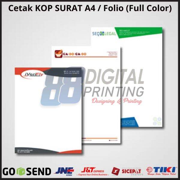 Promo Cetak Kop Surat Hvs A Folio Full Color Print Kop Surat Kantor