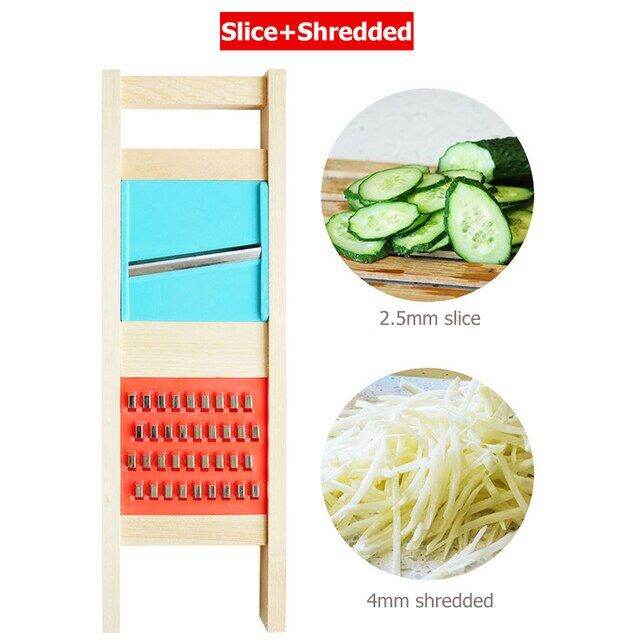 Wooden Potato Grid Slicer Vegetable Grater Corrugated Net Chopper