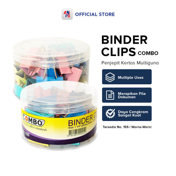 Binder Clips No Warna Merk Combo Penjepit Kertas Multiguna Satuan