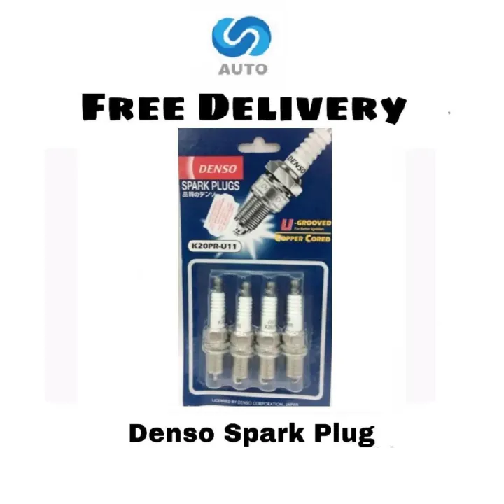 4 Pcs Denso Spark Plug T20EPR U For Proton Gen2 Exora Persona Satria