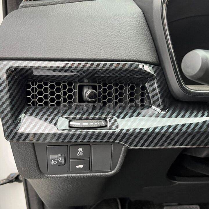 For Honda Cr V Crv Abs Carbon Fiber Peach Wood Center Control