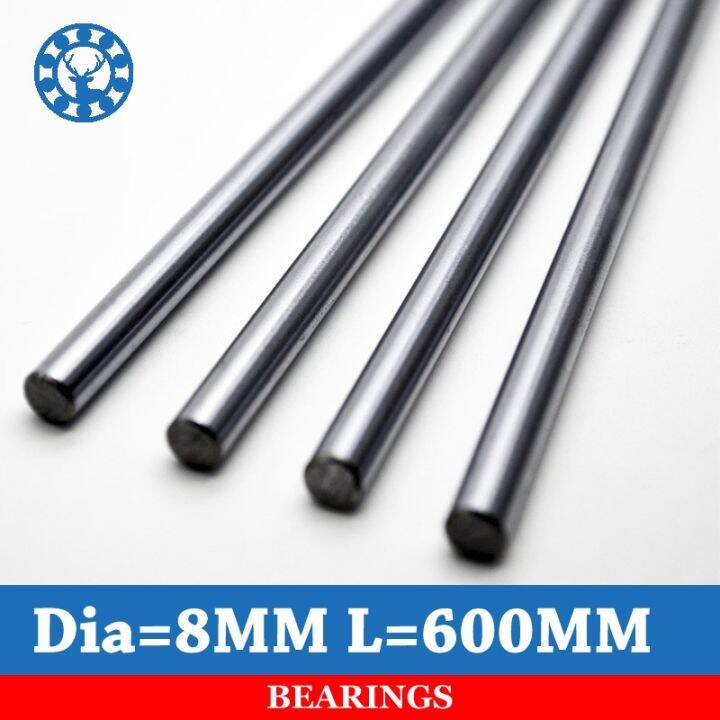 1Pc 8mm Linear Shaft Chrome OD 8mm L 600mm WCS Harden Steel Rod Bar