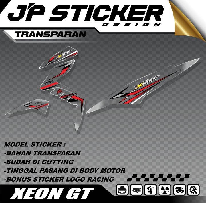 Stiker Striping Transparan Xeon Gt Sticker List Variasi Body Motor