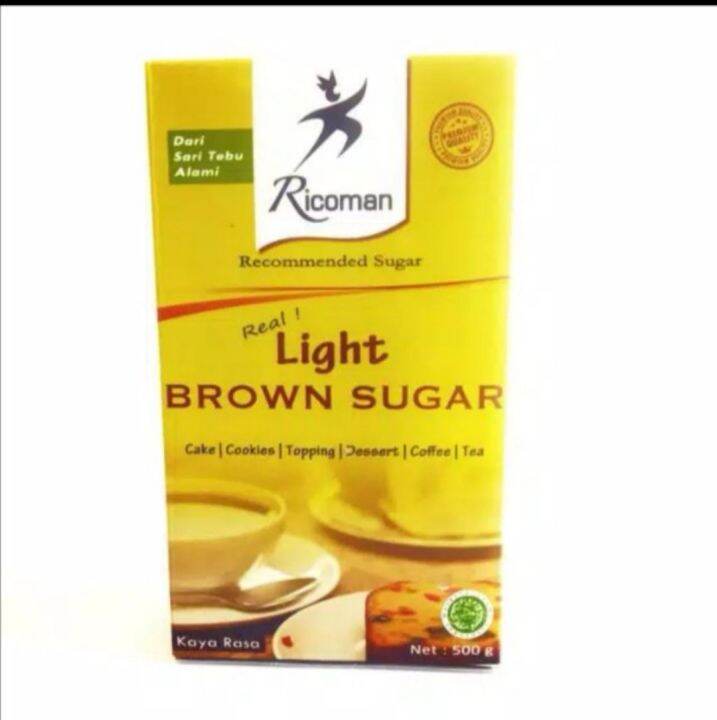 Ricoman Light Brown Sugar Kemasan Gram Lazada Indonesia