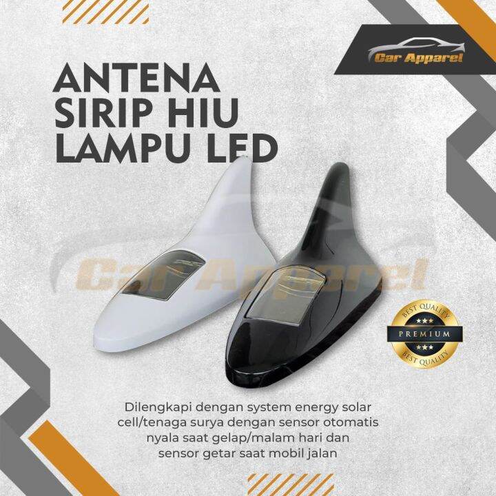 ANTENA SIRIP HIU SHARK FIN LED RGB ANTENA MOBIL LED TENAGA SURYA