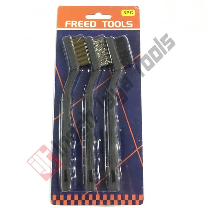 FREED TOOLS Sikat Kawat Set Mini 3pc Nylon Stainless Kuningan Lazada