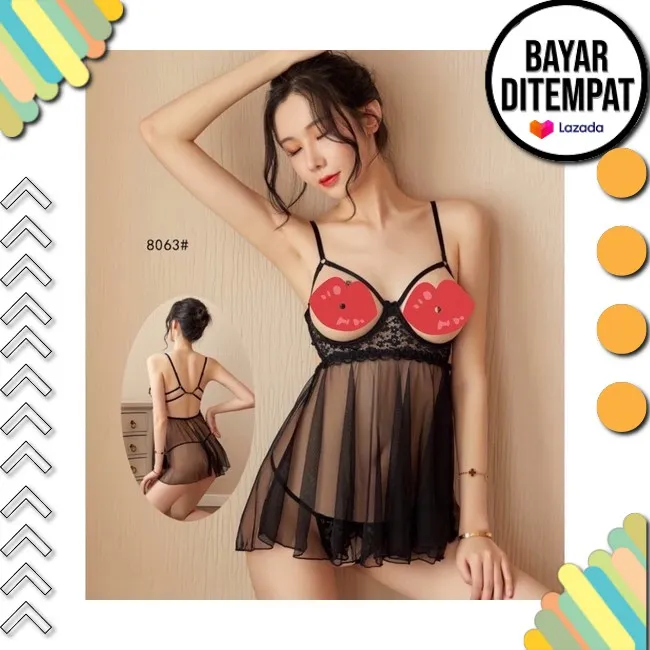 Lingerie Sexy Kekinian Viral Terbaru Termurah Satu Set Pakaian Tidur