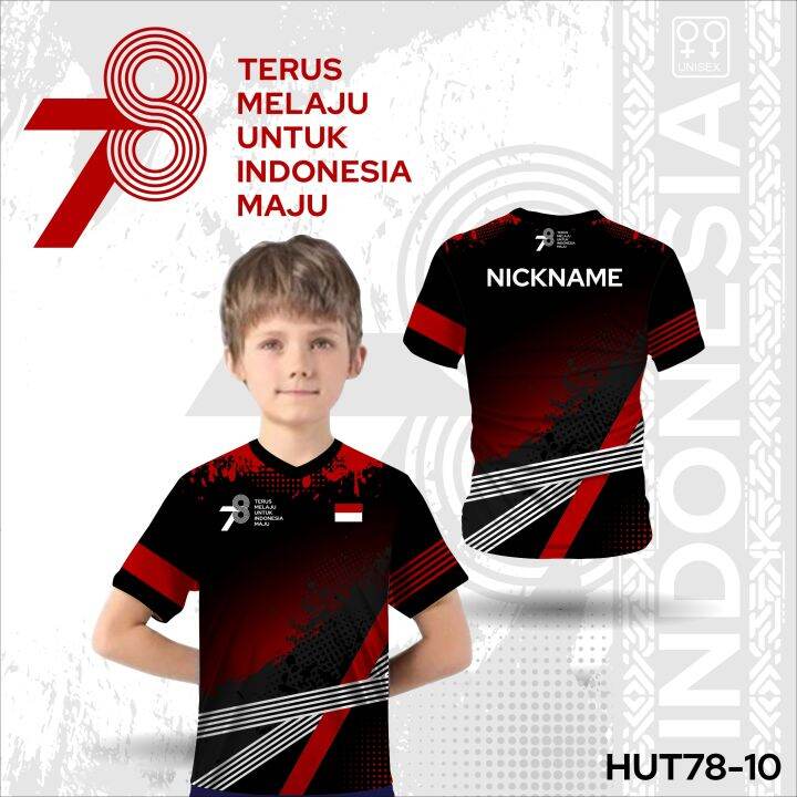 Kaos Hut Kemerdekaan Ri Ke Tahun Baju Dirgahayu Indonesia