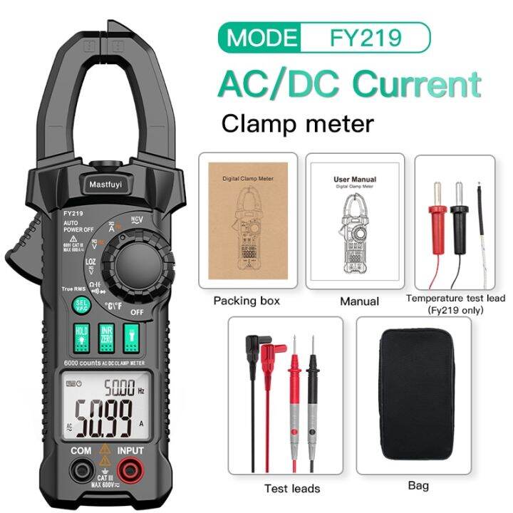 Fuyi Ac Dc Digital Clamp Meter Multimeter Pinza Amperimetrica True Rms