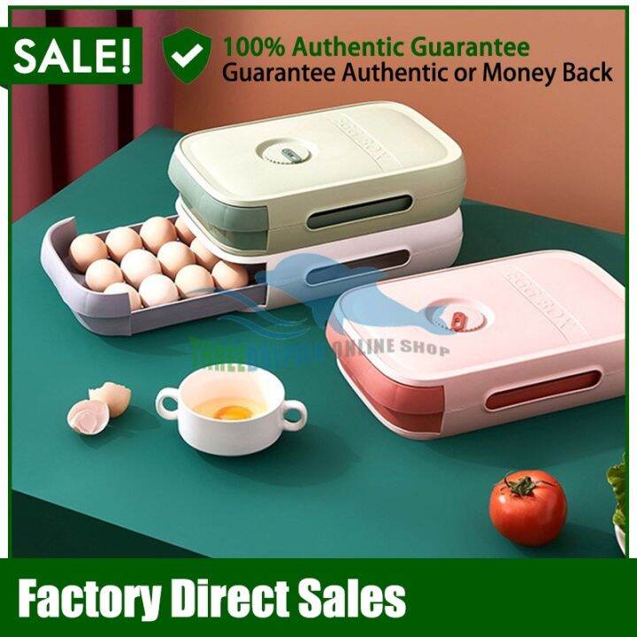 Th Grid Egg Holder Case Refrigerator Auto Scrolling Drawer Type Eggs