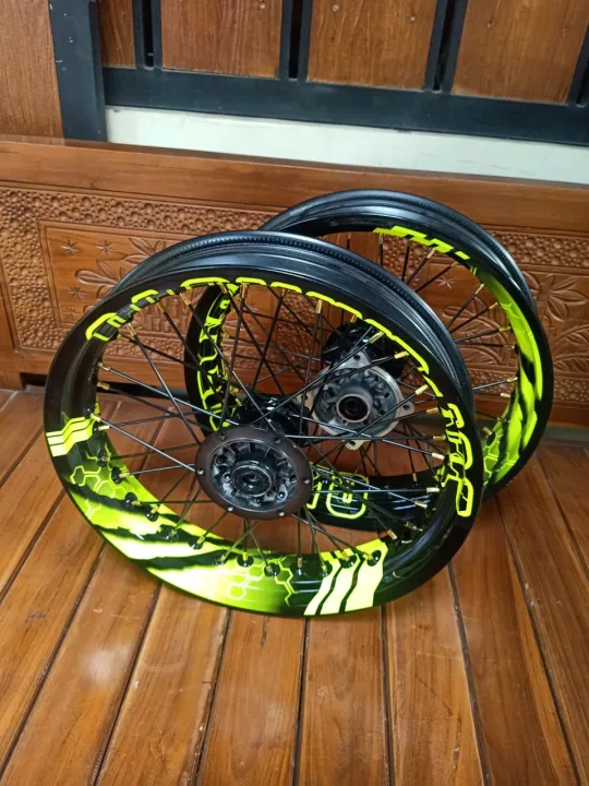 Roda Velg Set Pro Tech Protech Supermoto Klx L Bf Dtracker Tanpa Ban